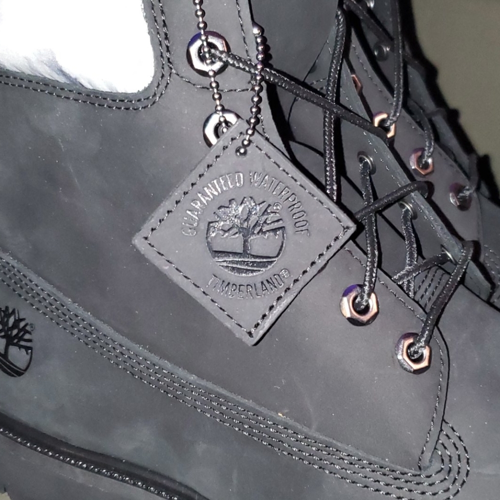 Timberland Premium Waterproof Boot Black Nubuck - Picture 5 of 7